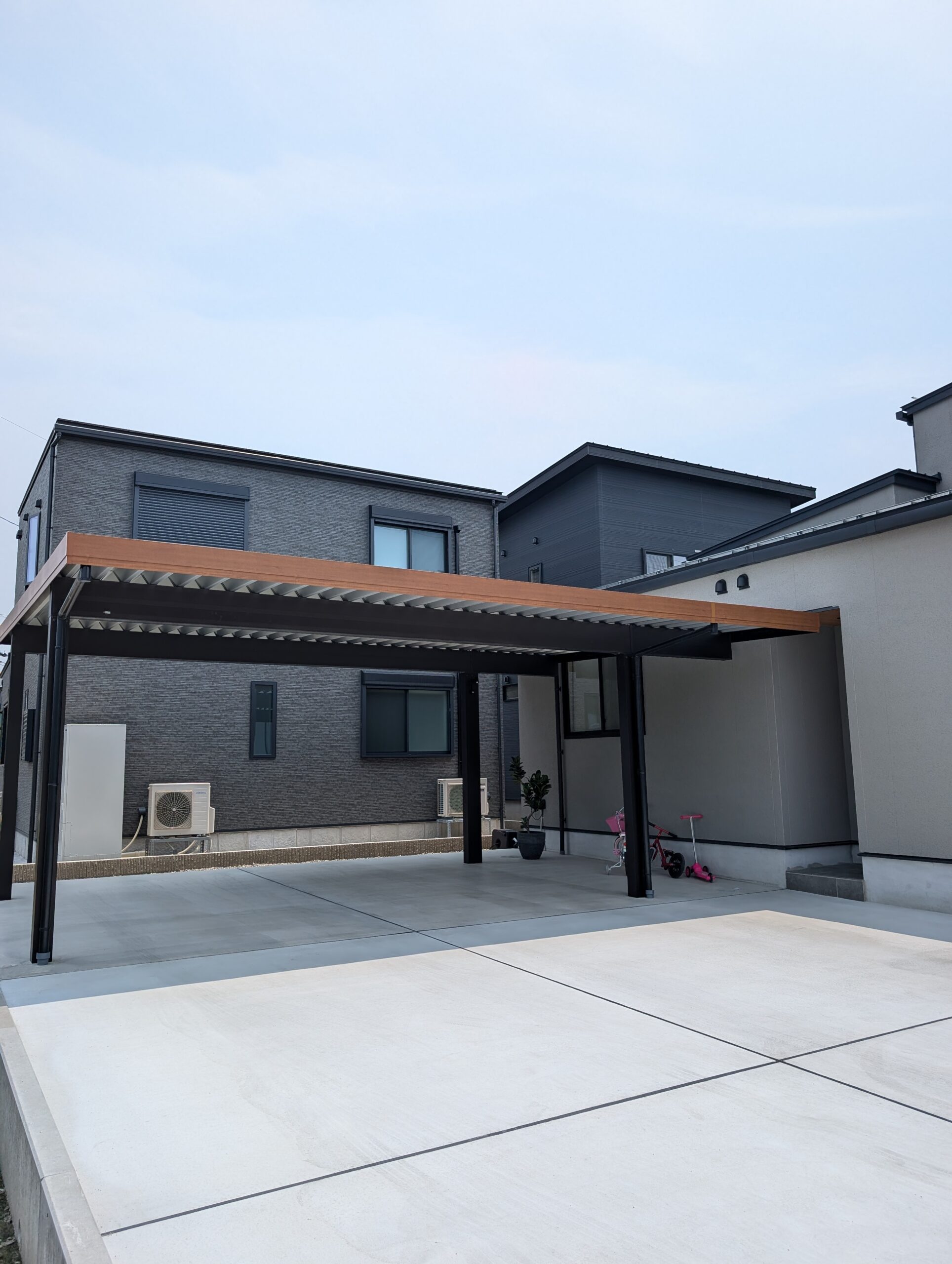 【耐雪150㎝カーポート】YKKジーポートPro　２台用　